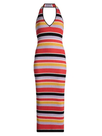 Toccin Women's Mikey Striped Rib-knit Midi-dress In Multi