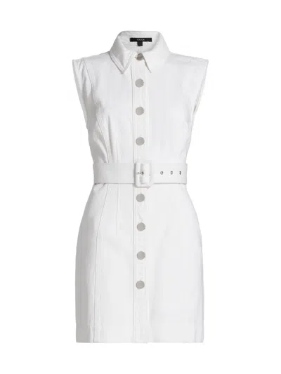 Toccin Women's Miley Cotton Button-front Minidress In White