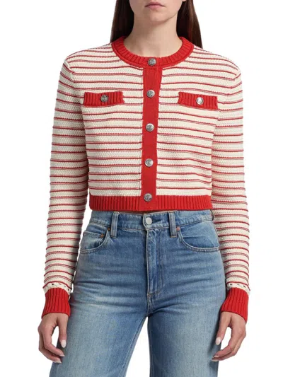 Toccin Women's Miller Striped Cotton Cardigan