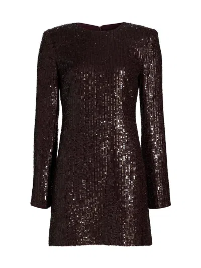 Toccin Women's Mirren Sequined Shift Minidress In Burgundy