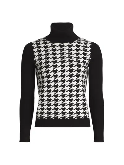 Toccin Women's Morgan Houndstooth Turtleneck Sweater