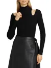 Toccin Women's Natalia Rib-knit Cut-out Turtleneck Sweater In Black