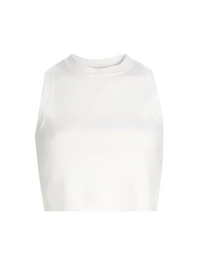 Toccin Women's Peyton Racerback Crop Tank Top In Optic