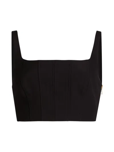Toccin Women's Rhea Cropped Corset Tank In Black