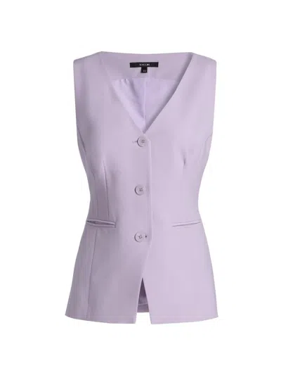 Toccin Tibbie Three-button V-neck Vest In White