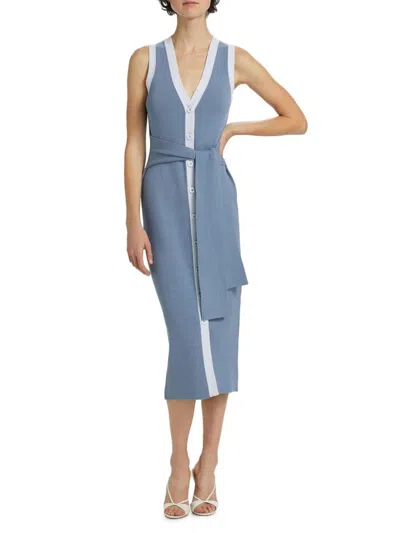 Toccin Women's Victoria Sleeveless Midi-dress In Blue