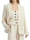 Toccin Women's Willa Boyfriend Cotton-blend Blazer In Neutral