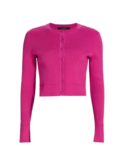 Toccin Women's Zoe Crop Cardigan In Pink