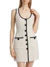 Toccin Women's Zola Tweed Sleeveless Minidress In Neutral
