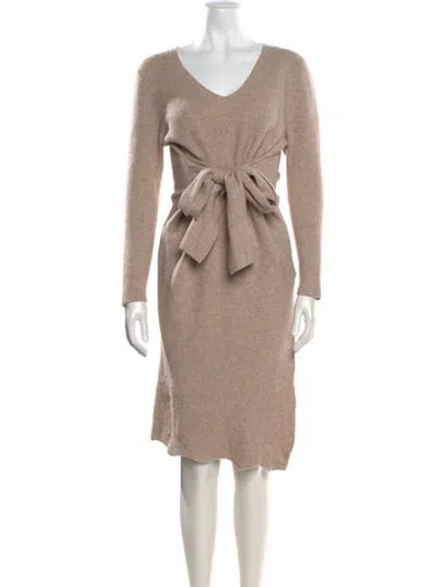 Pre-owned Toccin Wool Knee-length Dress In Neutral