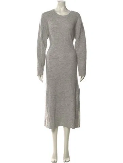 Pre-owned Toccin Wool Midi Length Dress W/ Tags In Gray