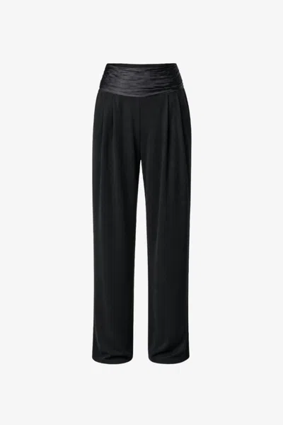 Toccin Wynona High-waisted Tuxedo Trouser In Black