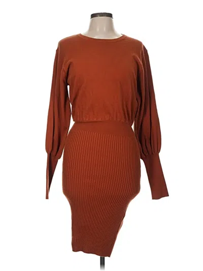 Pre-owned Toccin X Rtr Casual Dress In Brown
