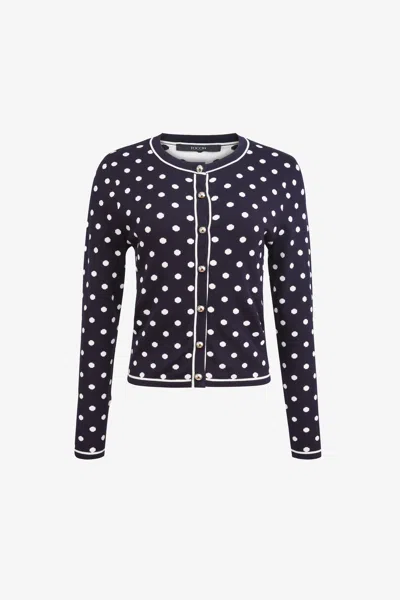 Toccin Xandra Long Sleeve Cardigan - Pos In Midnight Polka Dot