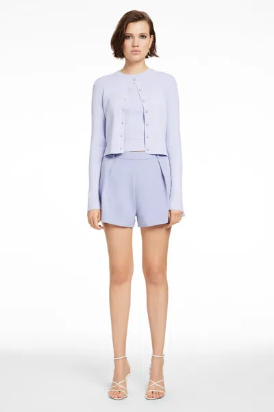 Toccin Zoe Classic Cropped Cardigan In Purple