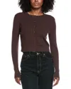Toccin Zoe Classic Cropped Cardigan In Brown