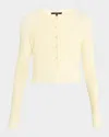 Toccin Zoe Classic Cropped Cardigan In Buttr