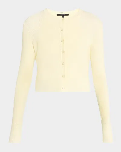 Toccin Zoe Classic Cropped Cardigan In Buttr