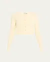 Toccin Zoe Classic Cropped Cardigan In Buttr