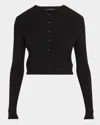 Toccin Zoe Classic Cropped Cardigan In Jet