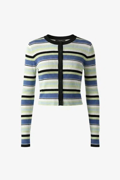 Toccin Zoe Classic Cropped Cardigan In Multi