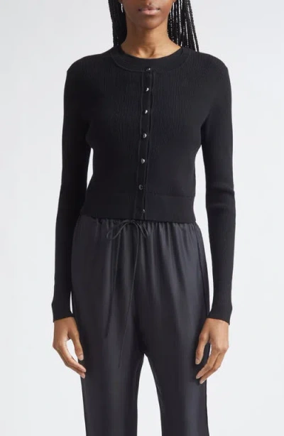Toccin Zoe Crop Cardigan In Black