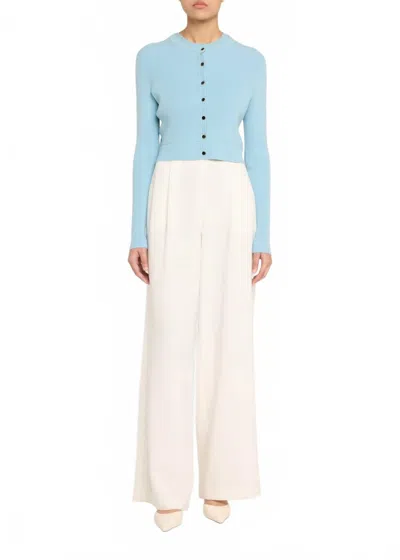 Toccin Zoe Crop Cardigan In Soft Blue