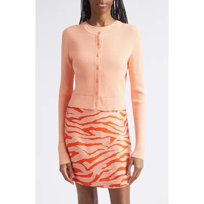 Toccin Zoe Crop Fitted Cardigan In Orange