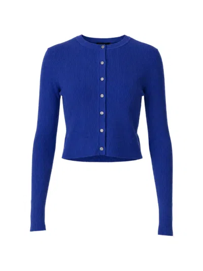 Toccin Zoe Cropped Cardigan In Blue