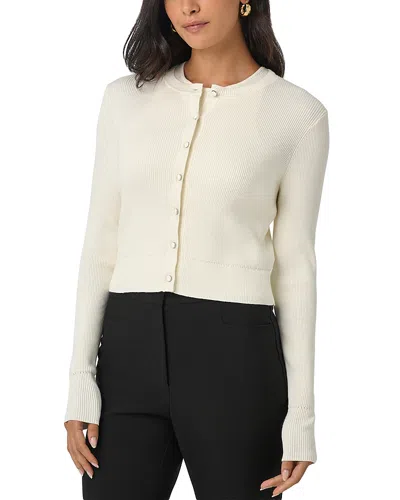 Toccin Zoe Cropped Cardigan In White