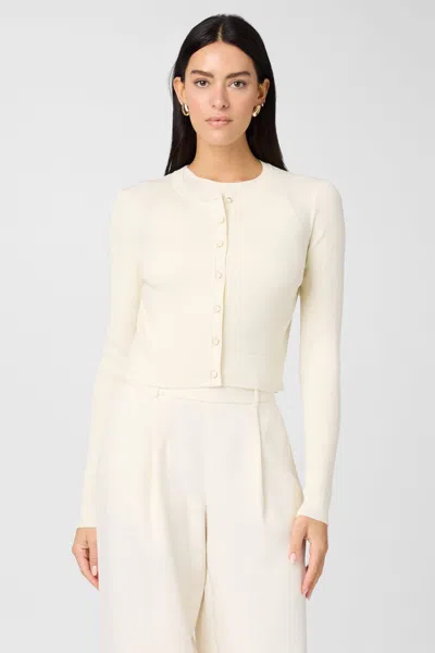 Toccin Zoe Slim Fit Cardigan In White