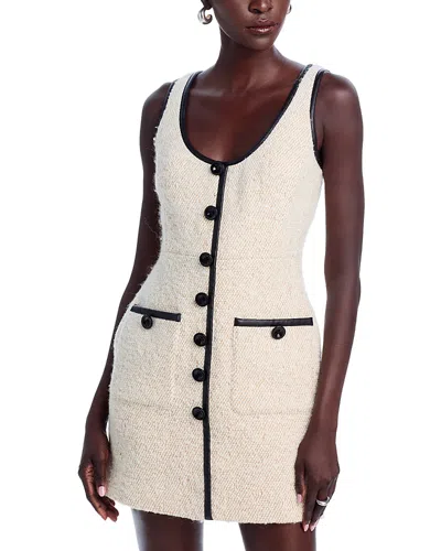 Toccin Zola Tweed Dress In Ivory/camel