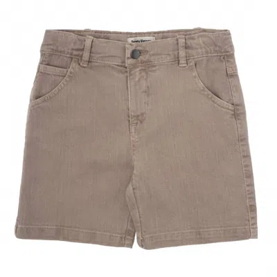Tocoto Vintage Kid's Colored Denim Shorts In Coco In Animal Print