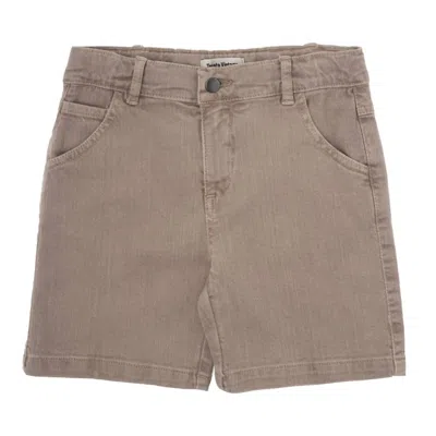 Tocoto Vintage Kids Boys Colored Denim Shorts In Brown