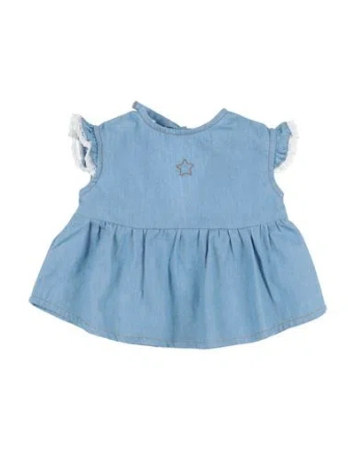 Tocoto Vintage Babies'  Newborn Girl Top Blue Size 3 Cotton