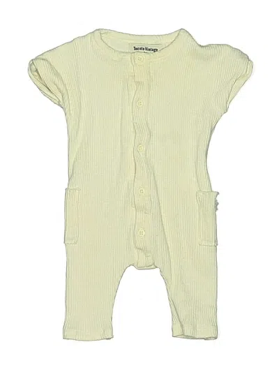 Pre-owned Tocoto Vintage Babies' Short Sleeve Onesie In Yellow