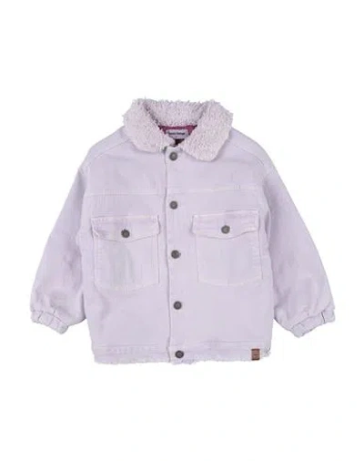 Tocoto Vintage Babies'  Toddler Girl Denim Outerwear Lilac Size 6 Cotton, Elastane In Purple
