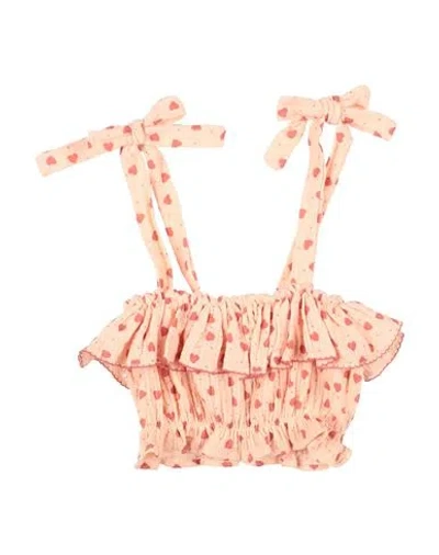 Tocoto Vintage Babies'  Toddler Girl Top Salmon Pink Size 4 Cotton
