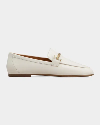 Tod & Apos;s Barretta Leather Loafers In White