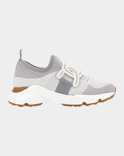 Tod & Apos;s Chain-link Embellished Sock Sneakers In Animal Print