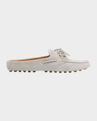 Tod & Apos;s Elisir Suede Boat Shoe Mules In Multi