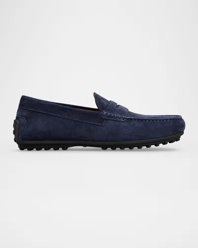 Tod & Apos;s Men & Apos;s City Gommino Suede Penny Loafers In Blue