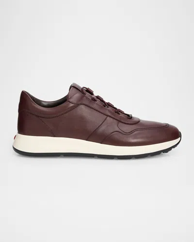 Tod & Apos;s Men & Apos;s Elastic Drawstring Leather Sneakers In Dark Brown