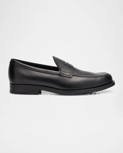 Tod & Apos;s Men & Apos;s Leather Moccasin Penny Loafers In Black