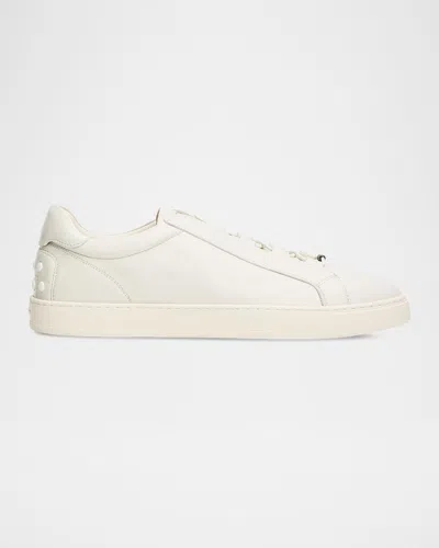 Tod & Apos;s Men & Apos;s Sportivo Elastic Drawstring Leather Sneakers In White