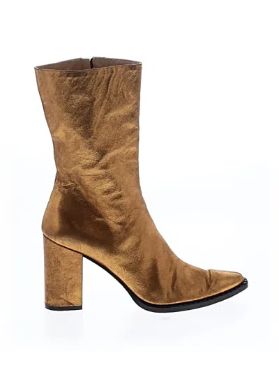 Pre-owned Todd Oldham Boots In Gold