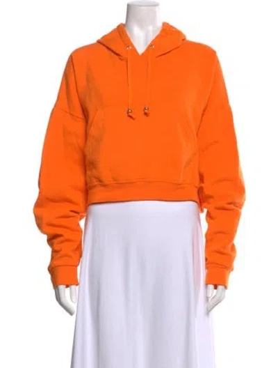 Pre-owned Todd Oldham Crew Neck Long Sleeve Hoodie In Orange