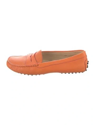 Pre-owned Todd Oldham Leather Loafers In Orange