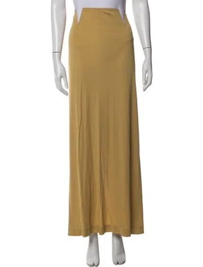 Pre-owned Todd Oldham Long Skirt In Yellow