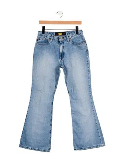 Pre-owned Todd Oldham Mid-rise Wide Leg Jeans In Blue